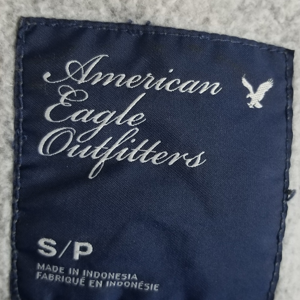 American Eagle | Maroon & Gray Striped Sweater - Picture 5 of 8